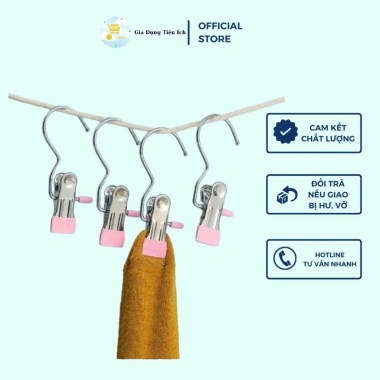 Kẹp Quần Tây Inox Có Móc - Kẹp Tất Vớ và Mũ Nón Nhỏ Gọn, Tiện Lợi, Giá 12.000đ Mta-Mart