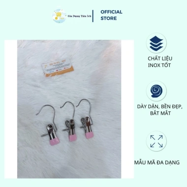 Kẹp Quần Tây Inox Có Móc - Kẹp Tất Vớ và Mũ Nón Nhỏ Gọn, Tiện Lợi, Giá 12.000đ Mta-Mart 3 Kẹp Quần Tây Inox Có Móc - Kẹp Tất Vớ và Mũ Nón Nhỏ Gọn, Tiện Lợi, Giá 12.000đ Mta-Mart 3