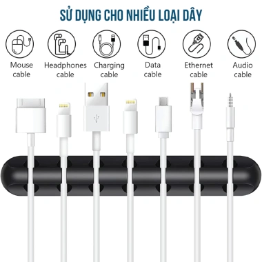 Kẹp Silicon Keo 3M Tự Dính D15 – Giữ dây sạc, tai nghe, cáp gọn, chỉ 11.900₫ 2