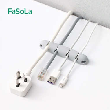 Kẹp silicone giữ đầu cáp sạc FASOLA FSLYF-156 - Siêu bền, dẻo, Giá 28.000₫
