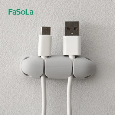 Kẹp silicone giữ đầu cáp sạc FASOLA FSLYF-156 - Siêu bền, dẻo, Giá 28.000₫