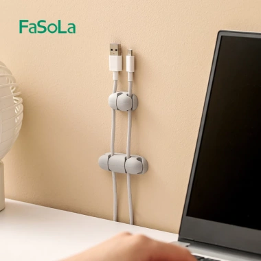 Kẹp silicone giữ đầu cáp sạc FASOLA FSLYF-156 - Siêu bền, dẻo, Giá 28.000₫