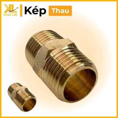 Kép thau 34 cút nối 2 đầu ren ngoài 34 - Giá ưu đãi 75.900đ, lắp nhanh Kép thau 34 cút nối 2 đầu ren ngoài 34 - Giá ưu đãi 75.900đ, lắp nhanh