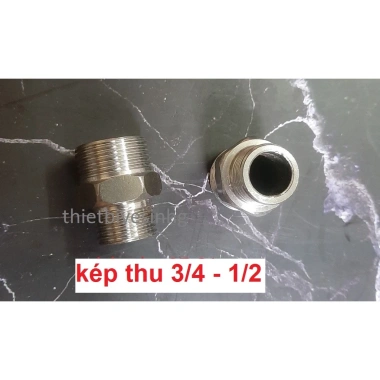 Kép Thu Ren Ngoài Inox 3/4 - 1/2 - Giá ưu đãi 15.000, inox bền, 2 đầu ren 2 Kép Thu Ren Ngoài Inox 3/4 - 1/2 - Giá ưu đãi 15.000, inox bền, 2 đầu ren 2