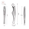 Kẹp tóc AACAR miệng rộng chính xác, làm dày tóc thép không gỉ, nhíp cạo râu nữ 5
