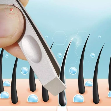 Kẹp tóc AACAR miệng rộng chính xác, làm dày tóc thép không gỉ, nhíp cạo râu nữ