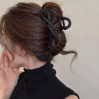 Kẹp tóc acrylic đen 15cm - Kẹp càng cua to Hàn Quốc thời trang nữ, giá ưu đãi 7.000đ 6