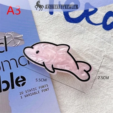 Kẹp tóc barrettes xương cá Hàn Quốc Onetimingfine – Cá heo hoạt hình mùa hè ngộ nghĩnh 5