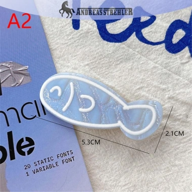 Kẹp tóc barrettes xương cá Hàn Quốc Onetimingfine – Cá heo hoạt hình mùa hè ngộ nghĩnh 6
