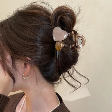 Kẹp Tóc Cá Mập Cà Phê Kích Thước Lớn - Phụ Kiện Tóc Đa Dụng Giá Ưu Đãi 18.400₫
