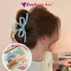 Kẹp tóc cá mập Hàn Quốc 13cm Nơ ngọc trai lớn chuẩn loại 1 giữ chắc 3