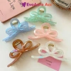 Kẹp tóc cá mập Hàn Quốc 13cm Nơ ngọc trai lớn chuẩn loại 1 giữ chắc 5