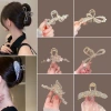 Kẹp tóc càng cua kim loại sang trọng, đính đá tinh xảo giá ưu đãi 32.000₫