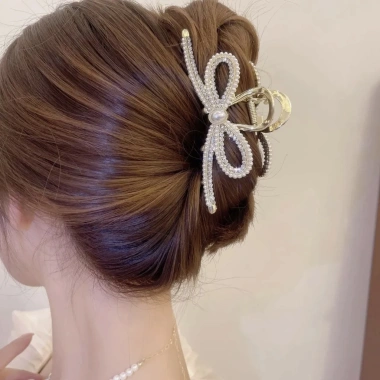 Kẹp tóc càng cua kim loại sang trọng, đính đá tinh xảo giá ưu đãi 32.000₫ 8