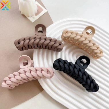 Kẹp Tóc Càng Cua Màu Trơn Dày Dặn - Sang Trọng Phong Cách Hàn Quốc Nữ