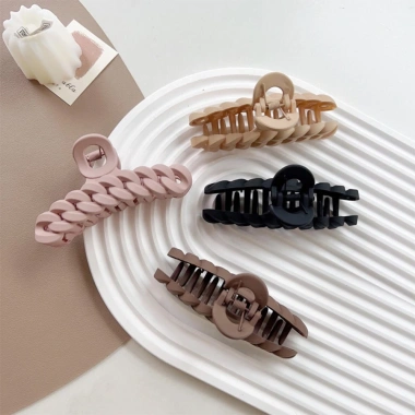 Kẹp Tóc Càng Cua Màu Trơn Dày Dặn - Sang Trọng Phong Cách Hàn Quốc Nữ