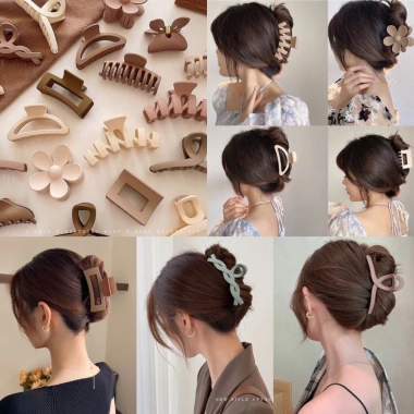 Kẹp tóc càng cua sét 10 chiếc Mix Màu style Hàn Quốc - Đa kiểu, giá 59.000đ
