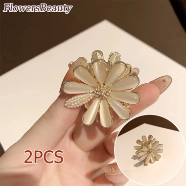 Kẹp Tóc Cao Cấp Hàn Quốc Hoa Cúc Nhỏ Nữ - Búi Cao Thời Trang, Chống Trượt, Giá 135k