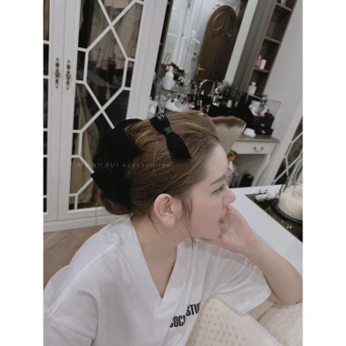 Kẹp tóc cao cấp nơ full nhung xinh - Đẹp sang, chắc chắn, giảm còn 92.556₫