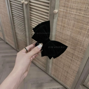 Kẹp tóc cao cấp nơ full nhung xinh - Đẹp sang, chắc chắn, giảm còn 92.556₫