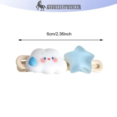 Kẹp tóc Cloud Jelly Stars Hoạt hình dễ thương - Phụ kiện thời trang cô gái trẻ em, giá ưu đãi 31.281 VND