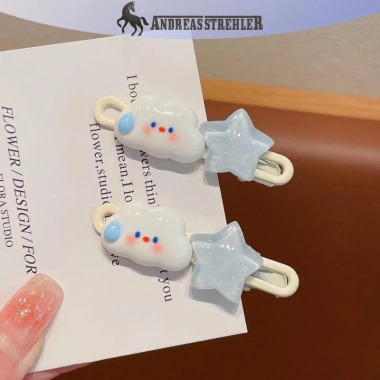 Kẹp tóc Cloud Jelly Stars Hoạt hình dễ thương - Phụ kiện thời trang cô gái trẻ em, giá ưu đãi 31.281 VND