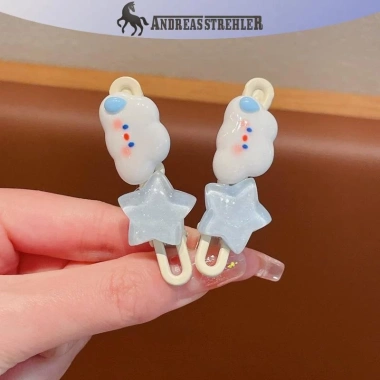 Kẹp tóc Cloud Jelly Stars Hoạt hình dễ thương - Phụ kiện thời trang cô gái trẻ em, giá ưu đãi 31.281 VND