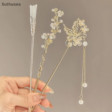 Kẹp tóc cổ điển Trung Quốc handmade hoa ngôi sao tươi, quyến rũ cho nữ - Giá ưu đãi
