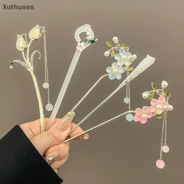 Kẹp tóc cổ điển Trung Quốc handmade hoa ngôi sao tươi, quyến rũ cho nữ - Giá ưu đãi