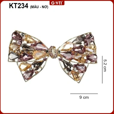 Kẹp Tóc Đá Hình Nơ GOTI KT234 - Quà Tặng Mẹ, Bà Dịp 20-10, 8-3, Thanh Lịch, Giá Ưu Đãi 91.000₫