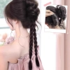 Kẹp tóc giả 60cm Cô Gái Tự Nhiên Lông Tơ Hoa Bud Bóng Bím Đuôi Ngựa Xoắn Bím - 70.584 VND 2