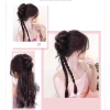 Kẹp tóc giả 60cm Cô Gái Tự Nhiên Lông Tơ Hoa Bud Bóng Bím Đuôi Ngựa Xoắn Bím - 70.584 VND 3