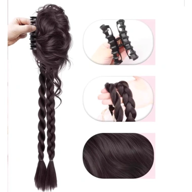 Kẹp tóc giả 60cm Cô Gái Tự Nhiên Lông Tơ Hoa Bud Bóng Bím Đuôi Ngựa Xoắn Bím - 70.584 VND 4 Kẹp tóc giả 60cm Cô Gái Tự Nhiên Lông Tơ Hoa Bud Bóng Bím Đuôi Ngựa Xoắn Bím - 70.584 VND 4