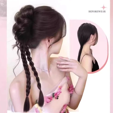 Kẹp tóc giả 60cm Cô Gái Tự Nhiên Lông Tơ Hoa Bud Bóng Bím Đuôi Ngựa Xoắn Bím - 70.584 VND 8 Kẹp tóc giả 60cm Cô Gái Tự Nhiên Lông Tơ Hoa Bud Bóng Bím Đuôi Ngựa Xoắn Bím - 70.584 VND 8