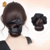 Kẹp Tóc Giả Đen Lông Tơ Tự Nhiên - Bộ Kẹp Bun Tiện Lợi, Giá Chỉ 50.220 VND
