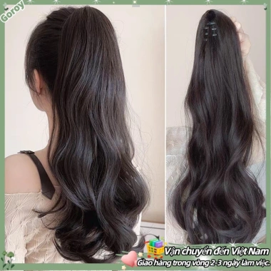 Kẹp tóc giả đuôi ngựa 40cm xoăn sóng lông tơ vô hình, thời trang nữ, mở rộng, dùng hàng ngày - giá 39.600 VND
