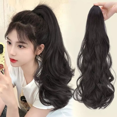 Kẹp tóc giả đuôi ngựa 40cm xoăn sóng lông tơ vô hình, thời trang nữ, mở rộng, dùng hàng ngày - giá 39.600 VND