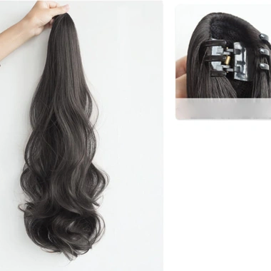 Kẹp tóc giả đuôi ngựa 40cm xoăn sóng lông tơ vô hình, thời trang nữ, mở rộng, dùng hàng ngày - giá 39.600 VND