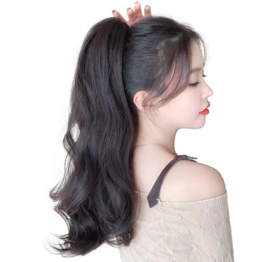 Kẹp tóc giả đuôi ngựa 40cm xoăn sóng lông tơ vô hình, thời trang nữ, mở rộng, dùng hàng ngày - giá 39.600 VND