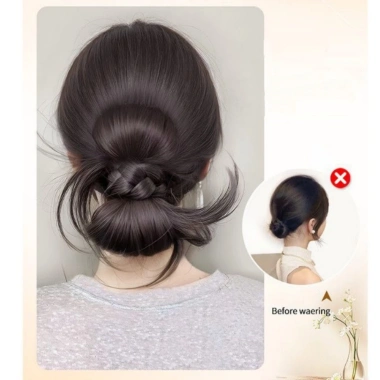 Kẹp tóc giả đuôi ngựa thấp cho nữ – Thanh lịch, tiện lợi cho bun tóc dài, giảm giá 2