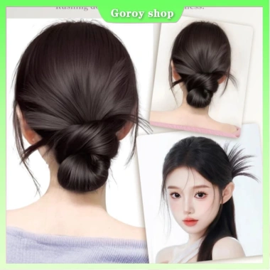 Kẹp Tóc Giả Lông Vũ Nữ Tạo Kiểu Búi Thấp và Duỗi Tự Nhiên - Giá Sale 43.000₫