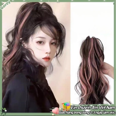 Kẹp tóc giả màu nổi bật, mềm mại, phù hợp buộc nửa đuôi ngựa - Giá chỉ 39.600₫