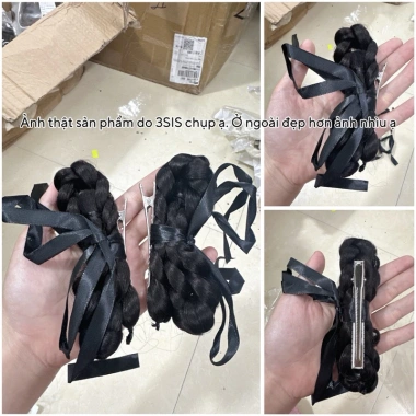 Kẹp tóc giả tết 2 bên, nơ đính ruy băng phong cách nữ tính - Giá ưu đãi 51.000₫ 2