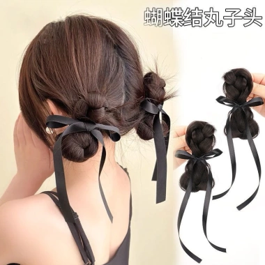 Kẹp tóc giả tết 2 bên, nơ đính ruy băng phong cách nữ tính - Giá ưu đãi 51.000₫ 6