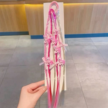 Kẹp tóc giả tết cho bé Đầu tóc màu rực rỡ, siêu bền, dễ đeo, giá chỉ 32.000đ