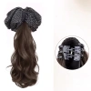 Kẹp Tóc Giả Tự Nhiên Nơ Xoăn, Kiểu Bện Đuôi Ngựa Mềm Mại - Giá 81.400 VND 9