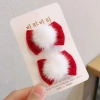 Kẹp tóc Giáng Sinh cho mèo 2 chiếc - Chọn kẹp hoặc dây buộc, ưu đãi Năm Mới 6