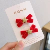 Kẹp tóc Giáng Sinh cho mèo 2 chiếc - Chọn kẹp hoặc dây buộc, ưu đãi Năm Mới 10