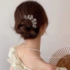 Kẹp tóc gợn sóng bướm pha lê 4 ngón phụ kiện tóc nữ sang trọng giảm còn 8.000đ 2