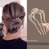 Kẹp tóc gợn sóng bướm pha lê 4 ngón phụ kiện tóc nữ sang trọng giảm còn 8.000đ 5